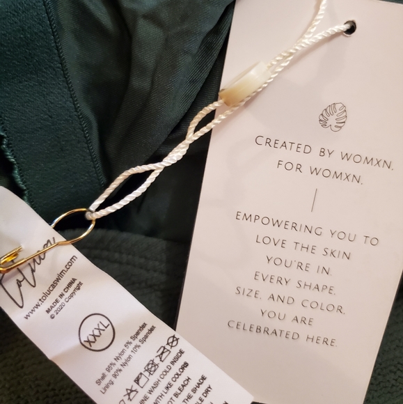 Toluca Swim Artemis Midi Belted one-piece - Palm (hunter green) - Picture 2 of 13